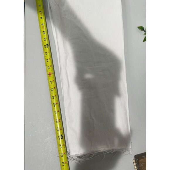 ZARA Women’s High Rise Straight Leg Button Fly Jeans White Size 10 US - Picture 10 of 13